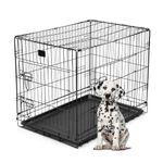 KCT Medium Dog Crate with Removeable Plastic Tray Metal Puppy Pet Cage– Folding Training Pet Pen with 2 Doors