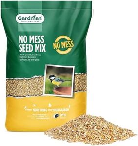Wild Bird Food Mixed Seeds - 14.75kg Gardman No Mess Seed Mix for Bird Feed. Bird Seeds for Small Garden Birds with Topline Card for Bird Feeders Hanging Station, Bird Table or Ground Feeder