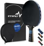ZTTENLLY Ping Pong Paddle with Carbon Technology | Performance-Series,7-ply Finest Blade, Expert Speed/Edge/Balance/Control, Thicker Protector Case | Table Tennis Racket for Professional
