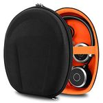 Geekria Shield Headphones Case for Lay Flat On-Ear Headphones, Replacement Hard Shell Travel Carrying Bag with Cable Storage, Compatible with Skullcandy, Mpow, Shure, Sennheiser Headsets (Black)