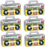 6 PCS Inflatable Boombox - 80s 90s Party Supplies Decorations Inflatable Boom - Rappers Hip Hop B-Boys Costume Accessories (16.5 Inches)