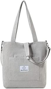 Makukke Corduroy Tote Bag, Women's Shoulder Purses for Office School Shopping