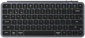 Keychron B1 Pro Ultra-Slim Wireless ZMK Custom Keyboard, Programmable Bluetooth/2.4 G/Wired Lightweight with 1200-Hour Long Battery Life Quiet Key for Mac/Windows - Space Gray