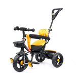 Luusa TFT-1 Tricycle Plug N Play Kids/Baby Tricycle with Parental Control, Cushion seat and Safety Guard Rail for 12 Months to 48 Months Boys/Girls / Carrying Capacity Upto 30kgs (Yellow)