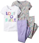 Carter's Baby Girls' 4 Piece Pj Set 331g079, White, 6 Months