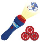 Lexibook LTC050SN SEGA Sonic the Hedgehog, Stories projector and torch light, Projects 24 images from the world 3 discs, Red/blue, Taglia unica