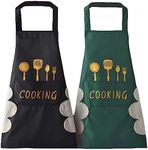 2 Pack Kitchen Cooking Aprons, Wate