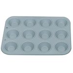 Fox Run Tart and Quiche Pan, Non-Stick 12 Cup Mini Tart and Muffin Pan, 13.75" x 10.5"