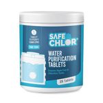 Safe Chlor Tab 1500 | Chlorine Tablets for Water Tanks of 1500 Ltrs, | Overhead & Underground Tanks Water Purification Tablets | 1 tablet to treat 1500 liters | Pack of 25 Tablets for 37500 Ltrs