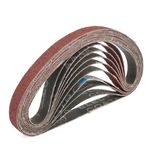 MiJunHD 13mm X 457mm Sanding Belts, 10Pcs 120Grit Aluminum Oxide Grinding Abrasive Belts for Belt Sander, Used for Woodworking & Metal Polishing