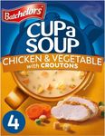 Batchelors Cup a Soup Chicken & Vegetable With Croutons Instant Soup Sachets, 110 g Box (Pack of 9 Boxes - Each Contains 4 Sachets)