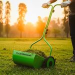 TrustBasket Push Lawn Mower with Metal Grass Catcher | Adjustable Height, Heavy Duty Metal | Manual Grass Cutter Machine for Garden | Reel Grass Mower with Adjustable Height | Eco-Friendly Lawn Mover