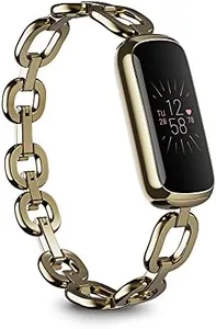 Fitbit Luxe Special Edition Activity Tracker with up to 6 days battery life, stress management tools and Active Zone Minutes, Peony/Soft Gold Stainless Steel