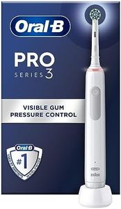 Oral-B Pro 3 Electric Toothbrush For Adults, 1 Cross Action Toothbrush Head, 3 Modes, Oral B Electric Toothbrush With Pressure Sensor, 2 Pin UK Plug, 3000, White