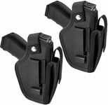 IC ICLOVER 2 Pack Gun Holster for Concealed Carry, Gun Holsters for Men Women with Mag Pouch for Pistol Holsters, CCW Right & Left Hand Holsters Fit for S&W M&P Shield Glock 27 42 Revolver