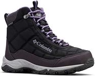 Columbia FIRECAMP BOOT Waterproof Women's Snow Boots, Black x Plum Purple, 5 UK