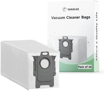 WAIKAS Vacuum Dust Bags Compatible with Roborock, Pack of 20 Large Capacity Dust Bag, Replacement Dust Bag Disposable Compatible with P10S/P10S PRO,V20,Q Revo,P10/P10 Pro Robot Vacuum Cleaner