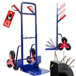 GARDEBRUK® Heavy Duty Sack Truck | Folding Stair Climbing Hand Truck | 200kg Load Capacity | 6-Wheels | 3-Level Height Adjustable | Telescopic Handle | Sack Barrow Climber | Warehouse Delivery Trolley