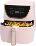 Paris Hilton Air Fryer, Large 6-Quart Capacity, Touchscreen Display, 8-in-1 (Air Fry, Roast, Broil, Bake, Reheat, Keep Warm, Pizza, Dehydrate), Dishwasher Safe and Nonstick Basket and Crisper, Pink