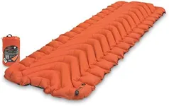 KLYMIT Insulated Static V Inflatable Sleeping Pad | Comfortable, Lightweight, Easy to Inflate, Portable Air Bed Mattress for Camping, Backpacking and Hiking — Orange