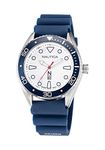 Nautica Men's Stainless Steel Quartz Silicone Strap, Blue, 22 Casual Watch (Model: NAPFWF115)