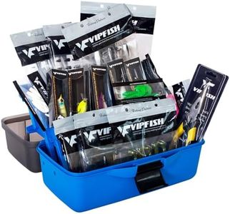 Vipfish Fishing Tackle Box Kit with Crankbaits, Frogs, Swimbaits, Spinnerbaits, Hooks, Weights, Beads, Plier – 303PCS Freshwater Fishing Lure Set for Bass Trout Walleye