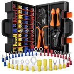 SOMELINE® Insulated Wire Terminal Crimping Tools Kit, Crimping Tool Set with 36 Sizes Wire Crimps Terminal, Crimping Cable lugs Set, Butt Plugs Terminal for 0.34-6mm²(AWG 22-10) Electrical Wire