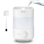 LEVOIT Humidifier for Bedroom, 2.5L Top Fill Cool Mist Air Humidifiers for Baby Nursery, Plants, Small Ultrasonic Humidifier, Auto Shut-off, BPA Free, Quiet, Knob Control, 360° Nozzle