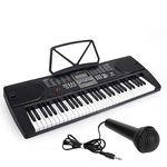 61 Key Keyboard Piano,Kmise Digital Electric Keyboards LCD Screen Music Portable Keyboard for beginner