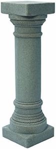 EMSCO Group Greek Column Statue – Natural Granite Appearance – Made of Resin – Lightweight – 32” Height