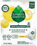 Seventh Generation Dishwasher Detergent Pods, Lemon Scent, Blasts Away Stuck-On Food, 20 Pods