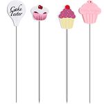 Cake Tester Needles Holiday Stainless Steel Reusable Cake Testing Needles Practical Cake Tester Skewer Needles for Kitchen Home Bakery Tools, 4 Pieces