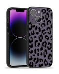 SCORPIFY for iPhone 13 Case with Black Clear Leopard Cheetah Design, Cute Clear Phone Cover for Women Girls, [10FT MIL-Grade Drop Protection] [Non Yellowing] Slim Bumper, Stylish Pattern