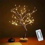 Fairy Lights Tree Lamp,Tabletop Bonsai Tree Lights for Bedroom,USB&Battery Powered, 20’’ 108 LED Warm White LED,DIY Table Lamp for Room Decor,Wedding Sign,Festival Holiday Or Bar (Remote) (Remote)