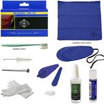 Clarinet Cleaner Care Cleaning Kit,Maintenance Kit,Key Oil,Cork Grease,Swab,Cleaning Cloth,Thumb Rest,Mouthpiece Brush and More(Random Color Cloths)