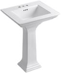 Kohler K-2344-4-0 Memoirs Pedestal Lavatory With Stately Design And 4" Centers, White