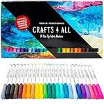 Crafts 4 ALL Fabric Markers Pens Permanent Color Art Markers 24 SET Premium Graffiti Fine Tip MINIMAL BLEED Child safe & non-toxic.