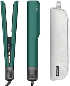 IG INGLAM Air Straightener, Style from Wet Hair, 2.2" Hair Dryer Straightener, 200M Negative Ionic, One-Step Air Straight for Medium and Long Hair(14"-30"), Dark Green