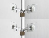 2-Pack Refrigerator Lock (2-Pack, White with Keyed Padlock)