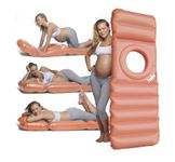 HOLO The Original Inflatable Pregnancy Pillow - Full Body Maternity Airbed/Float with Hole for Tummy - for Ultimate Sleeping Support & Comfort - Say Goodbye to Pregnancy Related Aches & Pains (Peach)