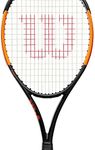 Wilson Tennis Racket, Burn 100ULS, Unisex, Intermediate Players, Grip Size L1, Grey/Orange, WR000310U1