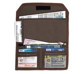 DAHSHA Two Wheeler/Car Document Holder, Vehicle Document Storage Wallet for Registration & Insurance Card, Driving Licence, RC Book, PUC- Brown