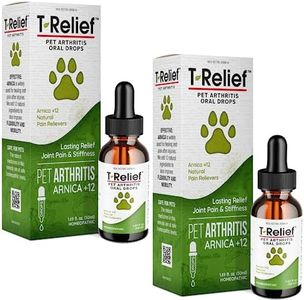 MediNatura T-Relief Pet Arthritis Pain Relief Arnica +12 Powerful Natural Medicines Help Reduce Hip & Joint Pain Soreness & Stiffness Fast-Acting Soother for Dog & Cat - 1.69 oz (2 Pack)