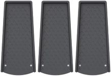 Jamphaza Downspout Splash Block, 24" Gutter Downspout Extensions for Rain Water Drainage, Thickened Gutter Splash Guards Downspout Extender with Fixing PE Nails(3 Pack, Black)