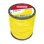 Oregon Yellow Square Strimmer Line Wire for Grass Trimmers and Brushcutters, Professional Grade Nylon, Fits Most Strimmers, 4.0 mm x 95 m (69-478-Y)