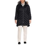 Lands' End Womens Plush Lined Insulated Coat Black Plus 2x, Black, XX-Large Plus