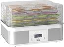 HOMCOM 5 Tier Food Dehydrator, 245W Stainless Steel Food Dryer Machine with Adjustable Temperature, Timer and LCD Display for Drying Fruit, Meat, Vegetable, Jerky and Pet Treat, White