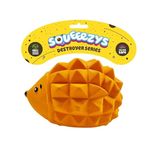 SQUEEEZYS Hedgehog Squeaky Chew Toys for Dogs - Orange, 100% Natural Latex Rubber, 100% Non-Toxic, 95% Biodegradable Squeaky Dog Toy, Perfect Dog Toys for X-Small-Large Breeds (0-30kgs)