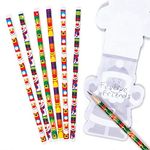 Baker Ross Festive Friends Pencils, Christmas Arts and Crafts (Pack of 12)