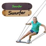 Swurfer The Original Tree Swing with Skateboard Seat Design and Adjustable Handles… (TreeSkate Natural)